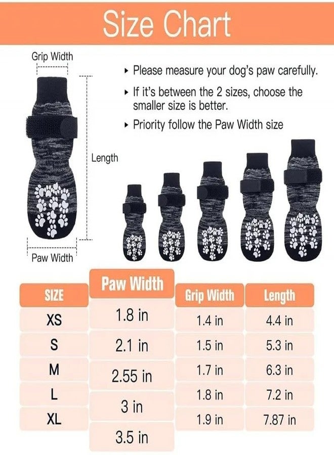 Digital Shoppy Medium-Sized Dog Waterproof Anti-Drop Warm Indoor Pet Ankle Sock (Gradient Gray-S, Free) - Image 4